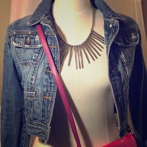 Cropped denim jacket